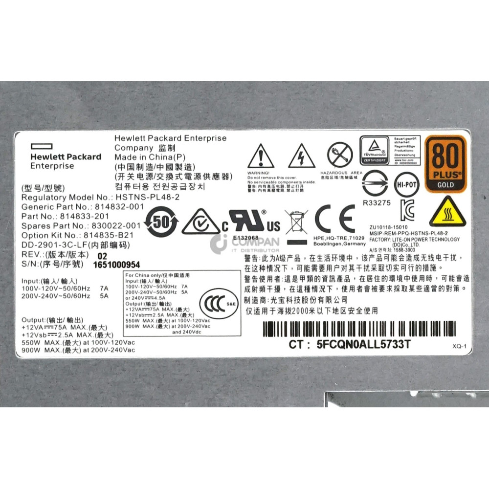 830022-001 HP 2-BAY POWER BACKPLANE FOR HP PROLIANT ML150 G9